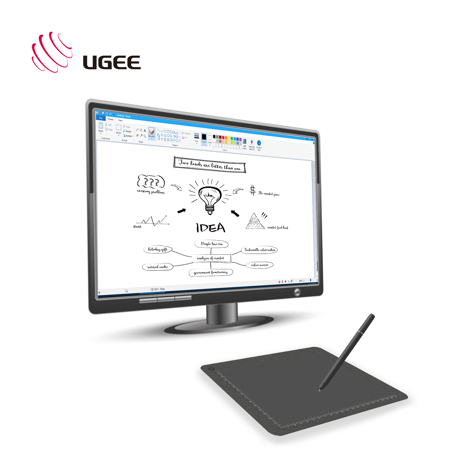 Ugee-Best A5 Size Bluetooth Digital Handwriting Pad For Pc Paper Tablet-3
